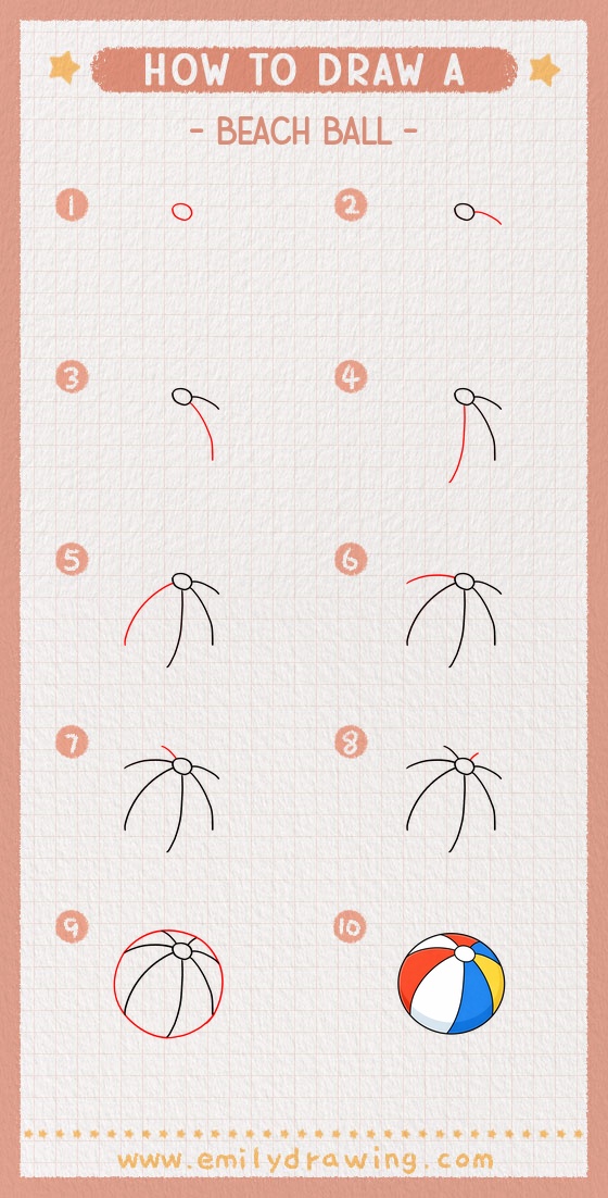 how to draw a beach ball pinterest pin